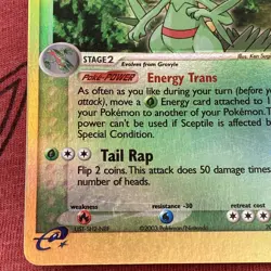 Sceptile 20/109 EX Ruby & Sapphire Reverse Holo Rare LP Pokemon Card - Image 3
