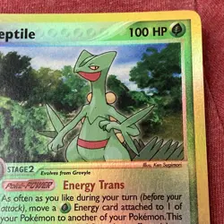 Sceptile 20/109 EX Ruby & Sapphire Reverse Holo Rare LP Pokemon Card - Image 5