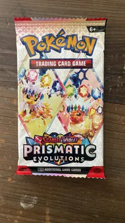 Pokemon TCG Scarlet And Violet Prismatic Evolutions Booster Pack 10 Cards - Image 1