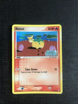 Rare Numel 59/100 Holo Ex Crystal Guardians Pokemon Card 2006 Stamped - Image 1