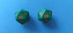 Michelangelo TMNT - MTG Prerelease Spindown D20 Dice - ORANGE - Life Counter - Image 1