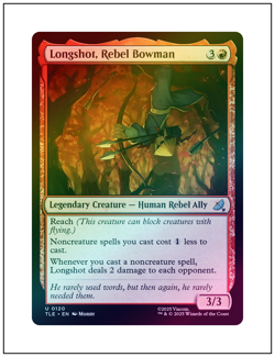 1x Longshot, Rebel Bowman, Foil, Avatar The Last Airbender, Magic MTG NM - Image 1
