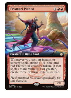 Prismari Pianist - Extended Art Commander: Secrets of Strixhaven MTG - Image 1