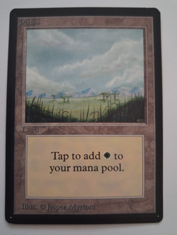 Plains MP MTG Magic the Gathering Beta Basic Land (A) - Image 1