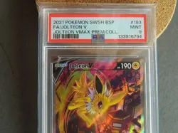Pokemon Jolteon V VMAX Premium Coll. Full Alt Art Promo SWSH183 PSA 9 Mint - Image 2