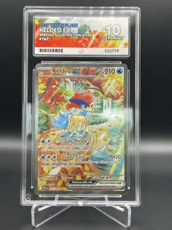 Ace Graded 10 Gem Mint Pokemon Keldeo 167/086 White flare - Image 1