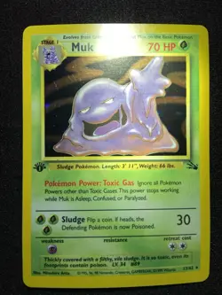 Pokemon TCG Fossil Set Muk 13 / 62 Rare Holo-Foil 1st Edition - Image 3