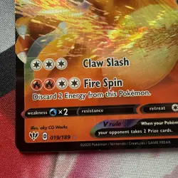 Pokemon TCG Charizard V 019/189 Swsh03: Darkness Ablaze Holo NM - Image 4