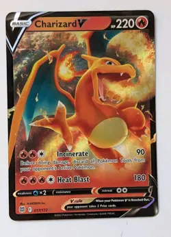 Pokemon: Charizard V 017/172 Ultra Rare. Brilliant Stars. NM - Image 1