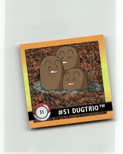 Dugtrio #51 Pokemon 1999 Artbox Sticker - Image 1