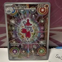 Pokemon Medicham Full Art Ascended Heroes 241/217 Holo Near Mint Pack fresh! - Image 2