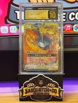 Pokemon TCG CGC Pristine 10 Moltres & Zapdos & Articuno GX 102/173 Tag Team GX - Image 1