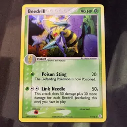 Pokemon TCG Beedrill FireRed & LeafGreen 1/112 Holo Rare Reverse Holo 2004 - Image 1