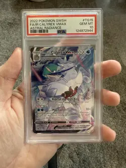 2022 POKEMON SWORD & SHIELD ASTRAL RADIANCE #TG15 CALYREX VMAX PSA 10 - Image 1