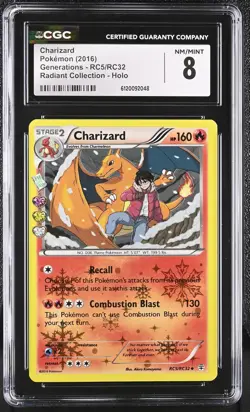 CHARIZARD Generations Radiant Collection #RC5 CGC 8 Pokemon [Nostalgium] - Image 1