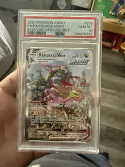 Pokemon Rayquaza VMAX 218/203 Evolving Skies Secret Rare Alternate Art PSA 10 - Image 1