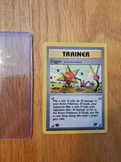 Pokemon 2000 Team Rocket 1st Edition Digger Trainer M/NM - Image 1