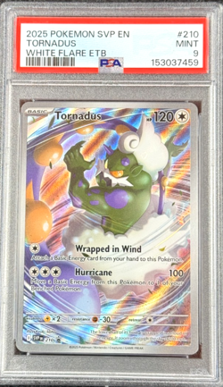 2025 POKEMON SVP EN TORNADUS WHITE FLARE ETB #210 MINT 💎 PSA 9 - Image 1