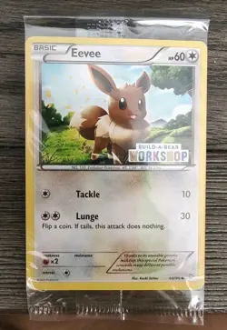 New Sealed Build a Bear Workshop Pokemon Eevee 63/98 Promo Ancient Origins - Image 1