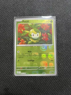 Pokemon TCG Petilil 006/086 Masterball Holo Pattern Black Bolt NM Condition! - Image 1