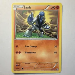 Pokemon Sawk 62/114 Black & White Regular Basic Fighting 90 HP 20 40 Attack - Image 1