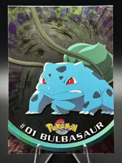 Bulbasaur #01 Foil Topps Blue Logo TV Animation Edition Series 1 Pokemon (LP) - Image 1