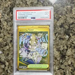 Pokemon Jamming Tower Sv10 Destined Rivals Hyper Rare Holo 243/182 2025 PSA 9 - Image 1