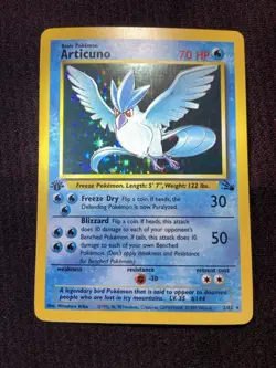 Pokemon TCG Fossil Set Articuno 2/62 Rare Holo 1st Edition - Image 2