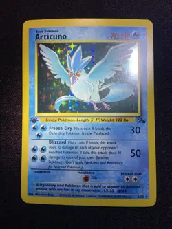 Pokemon TCG Fossil Set Articuno 2/62 Rare Holo 1st Edition - Image 3
