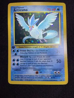 Pokemon TCG Fossil Set Articuno 2/62 Rare Holo 1st Edition - Image 4