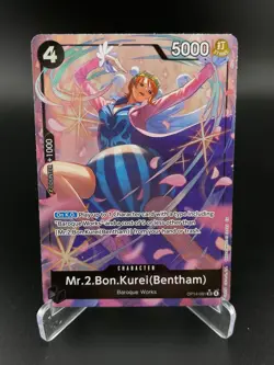Mr.2.Bon.Kurei (Bentham) Alt Art OP14-091 The Azure Sea's Seven One Piece NM - Image 1