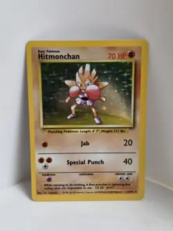 1999 Pokemon Base Set Hitmonchan 7/102 Holo Rare Lp - Image 1