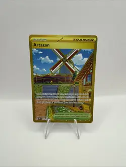 Pokemon Artazon Gold Rare Full Art Holo Stadium SV03 Obsidian Flames 229/197 NM - Image 1