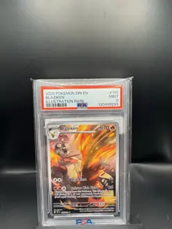 2025 POKEMON DRI EN-DESTINED RIVALS ILLUSTRATION RARE #192 BLAZIKEN PSA 9 - Image 1