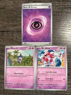 POKEMON MR.MIME 063/162NON HOLO & NON HOLO MIME JR. 031/091 LP-NM + ENERGY NON - Image 1