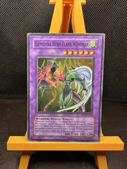 Yu-Gi-Oh! Elemental Hero Flame Wingman DP1-EN010 Super Rare Unlimited MP - Image 1