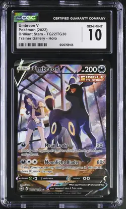 Umbreon V TG22/TG30 Trainer Gallery Holo Brilliant Stars Pokemon Card - Image 1