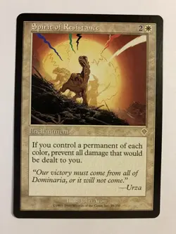 1X NM MTG Magic The Gathering Spirit of Resistance Invasion Rare Card - Image 1