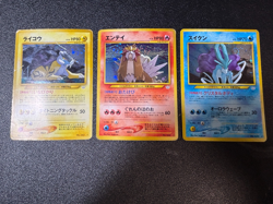 [US Duty Inc] Entei Raikou Suicune Neo 3 Set Japanese Pokemon Card - Image 1