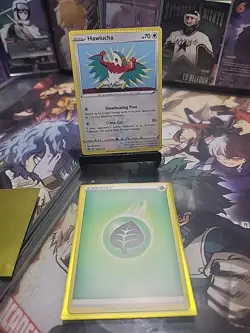TRUE Crimp ERROR Pokemon Cards HAWLUCHA 121/172 And Grass Energy - Image 1