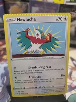 TRUE Crimp ERROR Pokemon Cards HAWLUCHA 121/172 And Grass Energy - Image 2