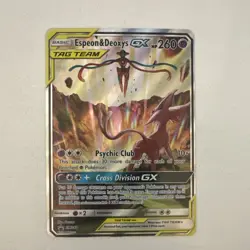 Pokemon TCG Espeon & Deoxys GX Tag Team Black Star Promo Card #SM240 - Image 1