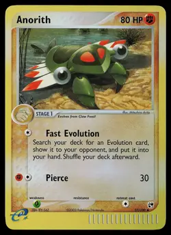 Pokemon Card - Anorith Sandstorm 27/100 Reverse Holo Uncommon - Image 1
