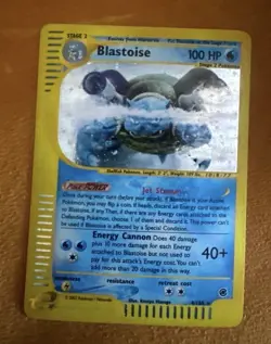Pokemon Blastoise Holo Card 4/165 Expedition Base Set - Image 1