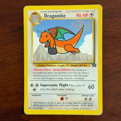 Dragonite 5 WB Movie WOTC Black Star Promo Pokemon Card DMG - Image 1