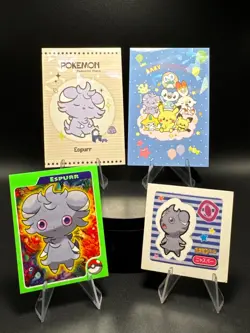 Pokemon Espurr Set of 4 - Espurr #677 Peru/NON-TCG Card & Sticker Set - Image 1