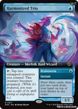 Harmonized Trio (Extended Art) [SOS - 317] - NM [Foil] TCG MTG - Image 1