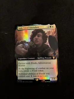 MTG Sam, Loyal Attendant EXTENDED ART FOIL Tales of Middle-earth Commander 0090 - Image 1