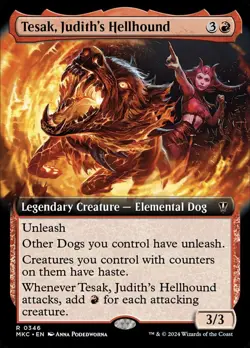 Tesak, Judith's Hellhound - Extended Art x1 - Commander: Murders at Karlov Manor - Image 1