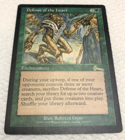Defense of the Heart MTG Urza's Legacy Regular LP 100/143 - Image 2